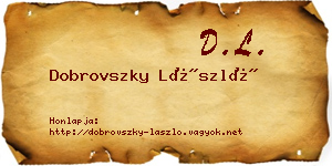 Dobrovszky László névjegykártya